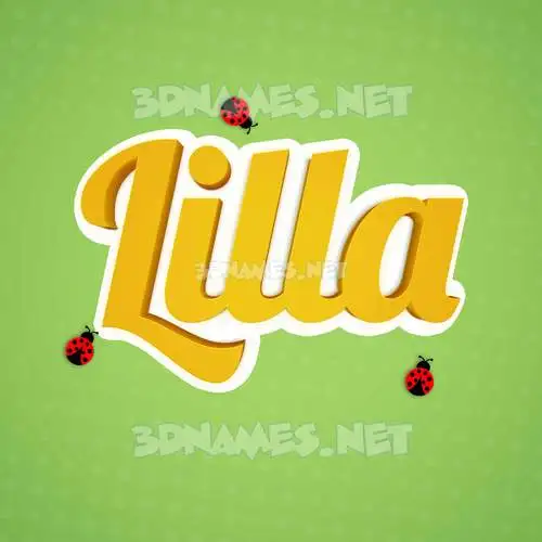 lilla in Ladybugs style - 3D name wallpaper lilla in Ladybugs style - 3D name wallpaper