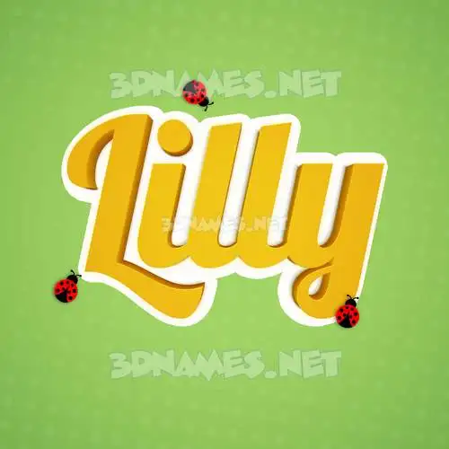 lilly in Ladybugs style - 3D name wallpaper lilly in Ladybugs style - 3D name wallpaper