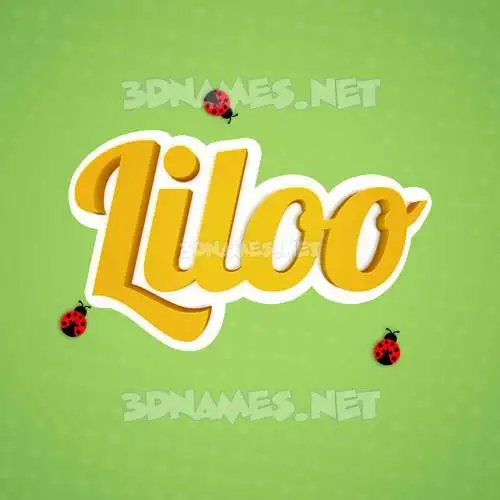 liloo in Ladybugs style - 3D name wallpaper liloo in Ladybugs style - 3D name wallpaper