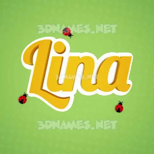 lina in Ladybugs style - 3D name wallpaper lina in Ladybugs style - 3D name wallpaper
