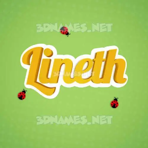 lineth in Ladybugs style - 3D name wallpaper lineth in Ladybugs style - 3D name wallpaper