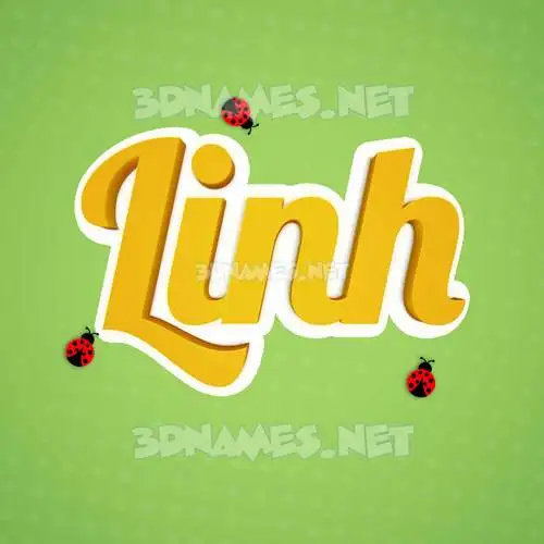 linh in Ladybugs style - 3D name wallpaper linh in Ladybugs style - 3D name wallpaper