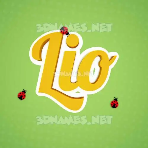 lio in Ladybugs style - 3D name wallpaper lio in Ladybugs style - 3D name wallpaper