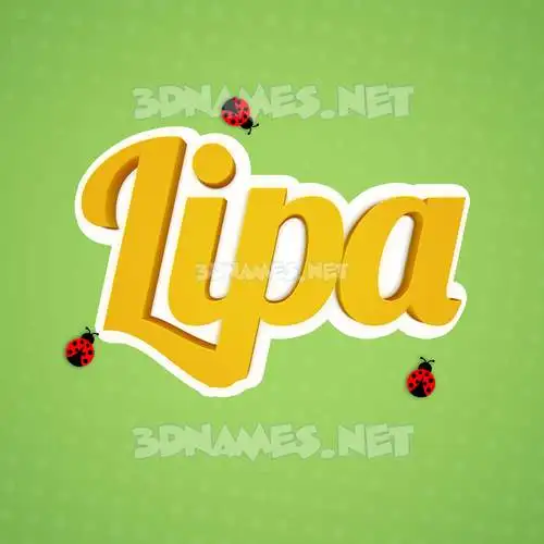 lipa in Ladybugs style - 3D name wallpaper lipa in Ladybugs style - 3D name wallpaper