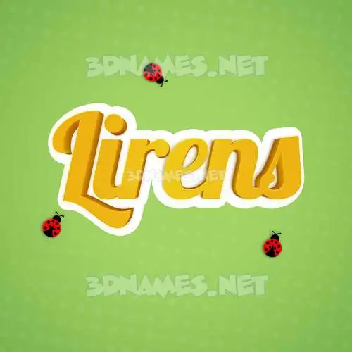 lirens in Ladybugs style - 3D name wallpaper lirens in Ladybugs style - 3D name wallpaper