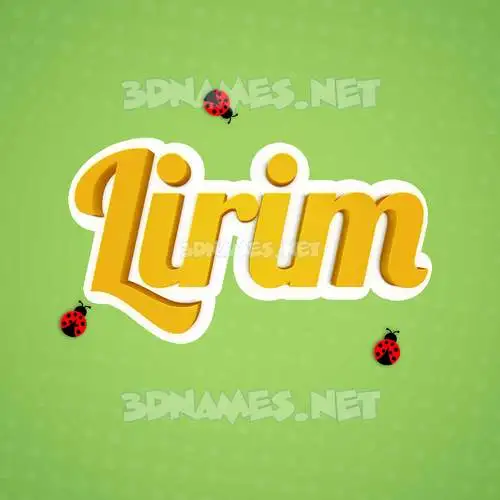 lirim in Ladybugs style - 3D name wallpaper