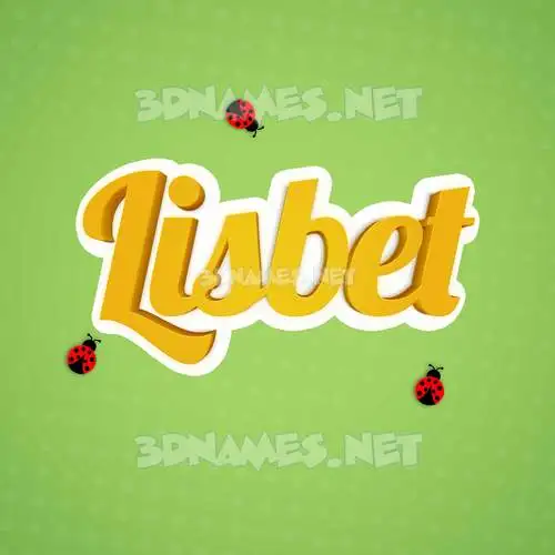 lisbet in Ladybugs style - 3D name wallpaper lisbet in Ladybugs style - 3D name wallpaper