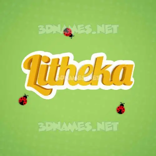 litheka in Ladybugs style - 3D name wallpaper litheka in Ladybugs style - 3D name wallpaper
