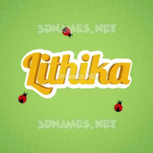 lithika in Ladybugs style - 3D name wallpaper lithika in Ladybugs style - 3D name wallpaper