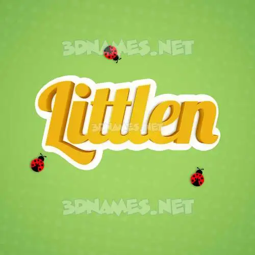 littlen in Ladybugs style - 3D name wallpaper littlen in Ladybugs style - 3D name wallpaper