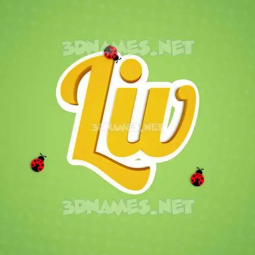 liv in Ladybugs style - 3D name wallpaper