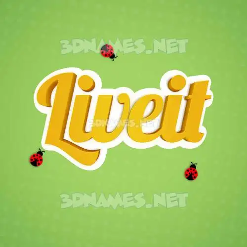 liveit in Ladybugs style - 3D name wallpaper liveit in Ladybugs style - 3D name wallpaper