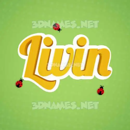 livin in Ladybugs style - 3D name wallpaper livin in Ladybugs style - 3D name wallpaper