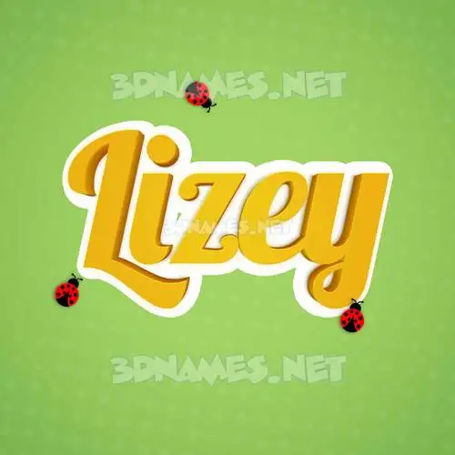 lizey in Ladybugs style - 3D name wallpaper lizey in Ladybugs style - 3D name wallpaper