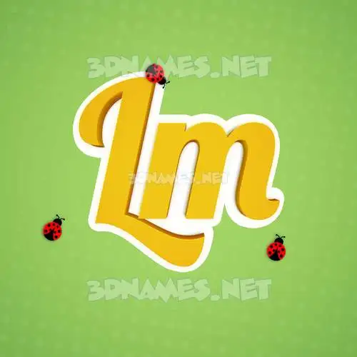 lm in Ladybugs style - 3D name wallpaper lm in Ladybugs style - 3D name wallpaper