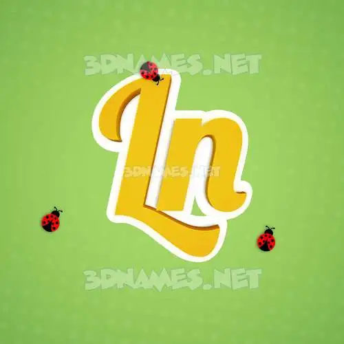 ln in Ladybugs style - 3D name wallpaper ln in Ladybugs style - 3D name wallpaper