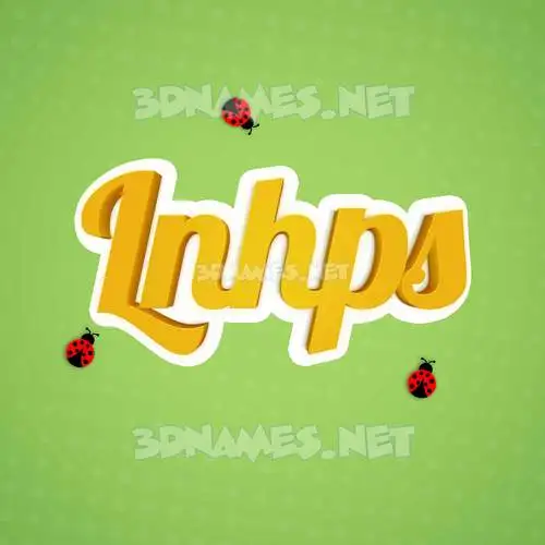 lnhps in Ladybugs style - 3D name wallpaper lnhps in Ladybugs style - 3D name wallpaper