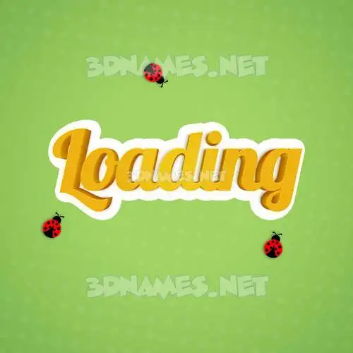 loading in Ladybugs style - 3D name wallpaper