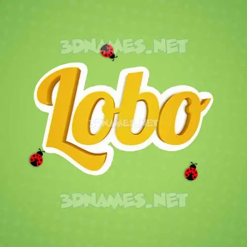 lobo in Ladybugs style - 3D name wallpaper lobo in Ladybugs style - 3D name wallpaper