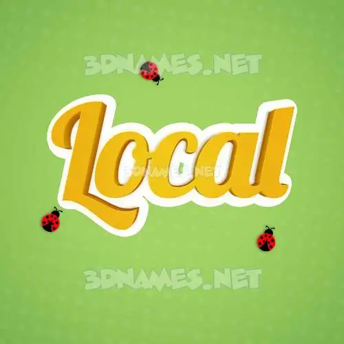 local in Ladybugs style - 3D name wallpaper local in Ladybugs style - 3D name wallpaper