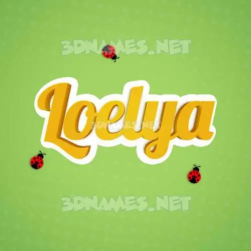 loelya in Ladybugs style - 3D name wallpaper
