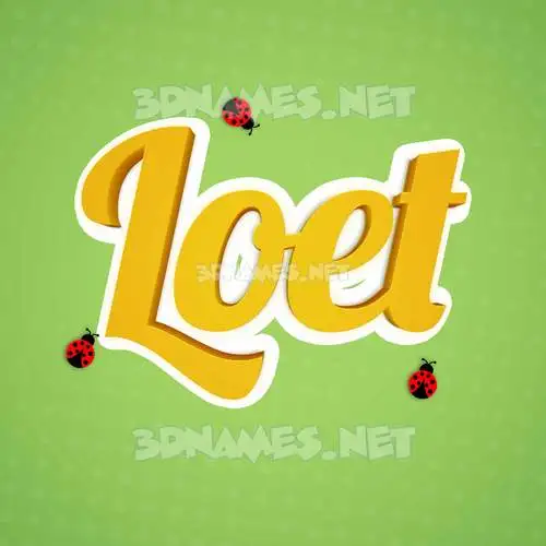 loet in Ladybugs style - 3D name wallpaper loet in Ladybugs style - 3D name wallpaper