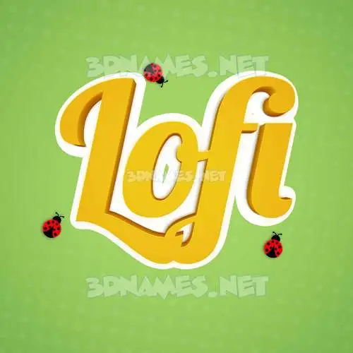 lofi in Ladybugs style - 3D name wallpaper lofi in Ladybugs style - 3D name wallpaper