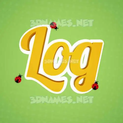 log in Ladybugs style - 3D name wallpaper