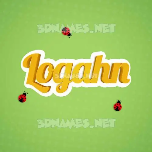 logahn in Ladybugs style - 3D name wallpaper