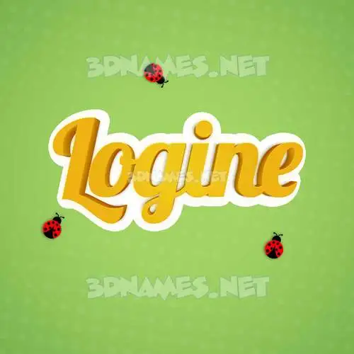 logine in Ladybugs style - 3D name wallpaper