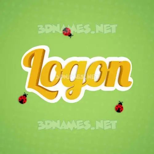 logon in Ladybugs style - 3D name wallpaper