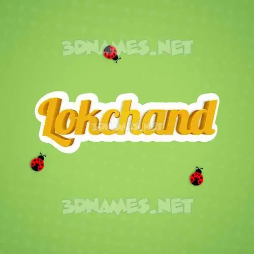 lokchand in Ladybugs style - 3D name wallpaper