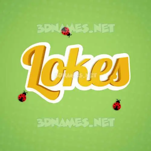 lokes in Ladybugs style - 3D name wallpaper lokes in Ladybugs style - 3D name wallpaper