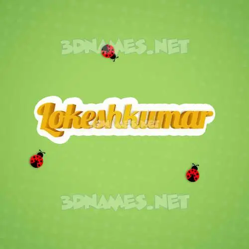 lokeshkumar in Ladybugs style - 3D name wallpaper lokeshkumar in Ladybugs style - 3D name wallpaper