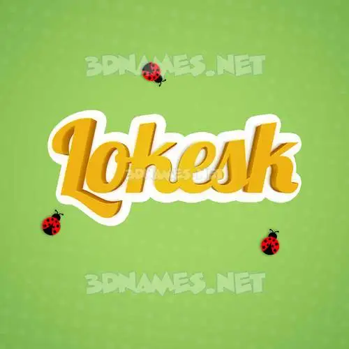 lokesk in Ladybugs style - 3D name wallpaper lokesk in Ladybugs style - 3D name wallpaper