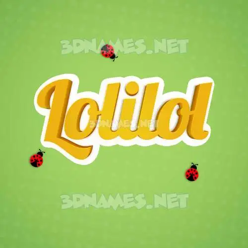 lolilol in Ladybugs style - 3D name wallpaper