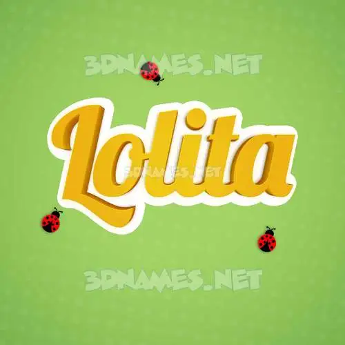 lolita in Ladybugs style - 3D name wallpaper lolita in Ladybugs style - 3D name wallpaper