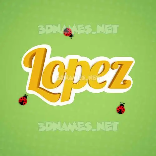 lopez in Ladybugs style - 3D name wallpaper lopez in Ladybugs style - 3D name wallpaper
