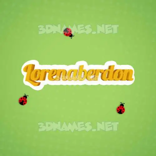 lorenaberdon in Ladybugs style - 3D name wallpaper lorenaberdon in Ladybugs style - 3D name wallpaper