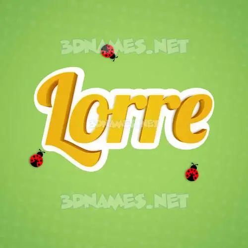 lorre in Ladybugs style - 3D name wallpaper lorre in Ladybugs style - 3D name wallpaper