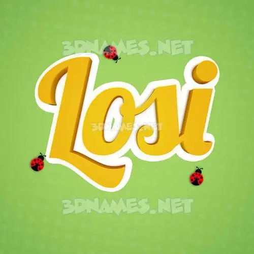 losi in Ladybugs style - 3D name wallpaper