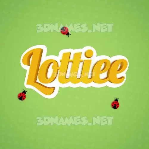 lottiee in Ladybugs style - 3D name wallpaper lottiee in Ladybugs style - 3D name wallpaper