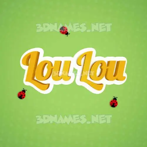 lou lou in Ladybugs style - 3D name wallpaper lou lou in Ladybugs style - 3D name wallpaper
