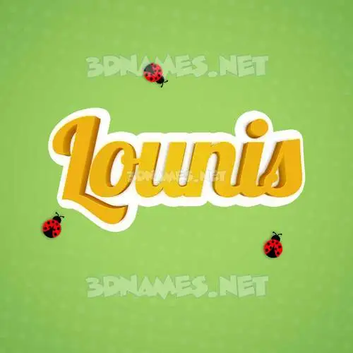lounis in Ladybugs style - 3D name wallpaper lounis in Ladybugs style - 3D name wallpaper