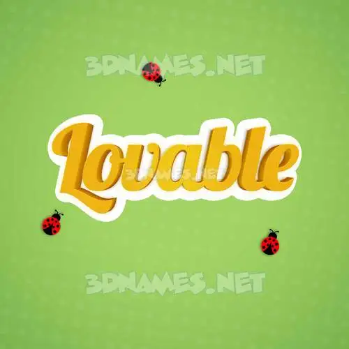 lovable in Ladybugs style - 3D name wallpaper lovable in Ladybugs style - 3D name wallpaper