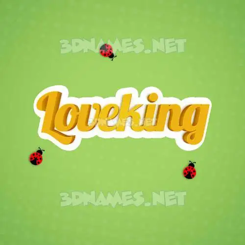 loveking in Ladybugs style - 3D name wallpaper