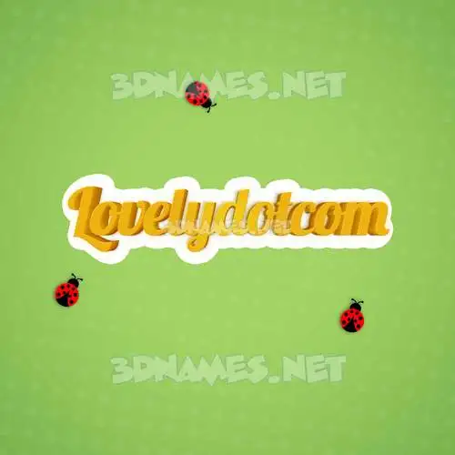 lovelydotcom in Ladybugs style - 3D name wallpaper lovelydotcom in Ladybugs style - 3D name wallpaper