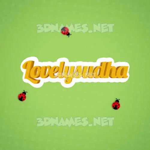 lovelysudha in Ladybugs style - 3D name wallpaper lovelysudha in Ladybugs style - 3D name wallpaper