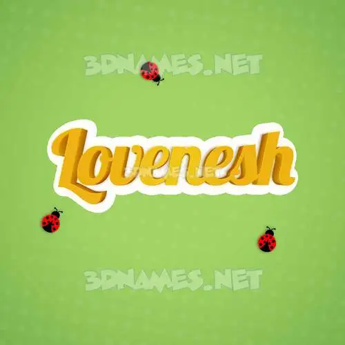 lovenesh in Ladybugs style - 3D name wallpaper