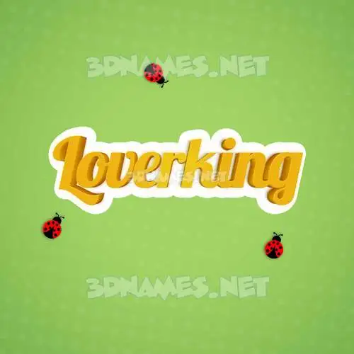 loverking in Ladybugs style - 3D name wallpaper loverking in Ladybugs style - 3D name wallpaper